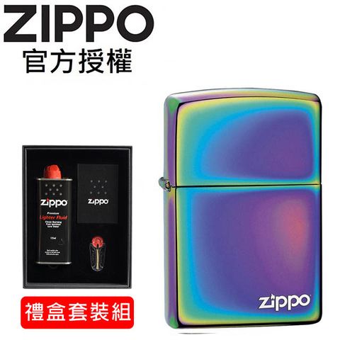 Zippo 【官方授權店】Multi Color  Logo 幻彩防風打火機(禮盒套裝組)