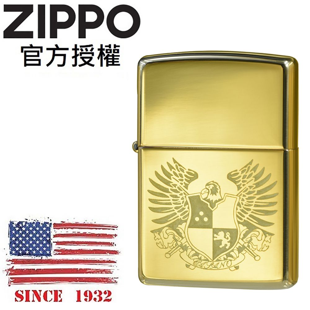 Zippo 【官方授權店】黑道律師文森佐(黃銅鏡面)防風打火機