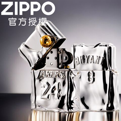 【ZIPPO官方授權店】 Kobe Bryant Lakers Jersey (Sliver) 柯比•布萊恩湖人戰衣(鍍銀)防風打火機