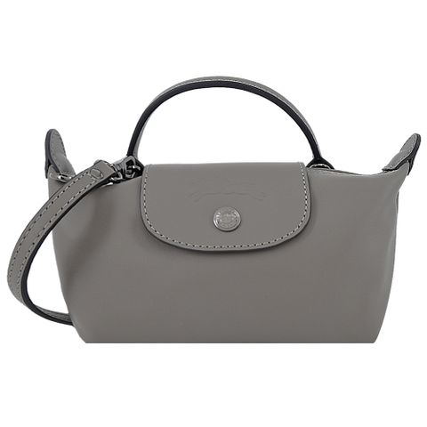 LONGCHAMP LE PLIAGE XTRA系列牛皮化妝/斜背包(迷你/斑鳩灰)