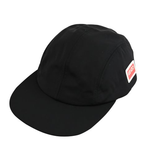 KENZO 5AC201 品牌LOGO皮標棉質帆布棒球帽/遮陽帽.黑