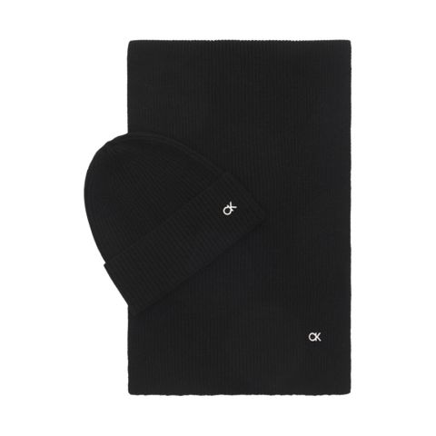 CALVIN KLEIN RE-LO BEANIE / SCARF 黑色女款配件