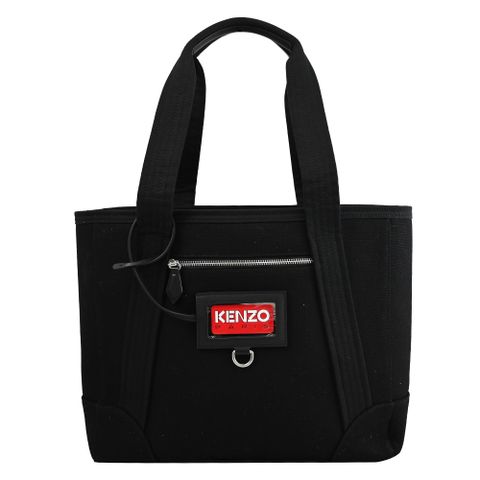 KENZO 2SA961 新款帆布手提肩背大托特包/購物包.黑