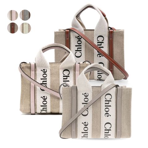 Chloe Woody tote bag帆布迷你兩用包(任選)