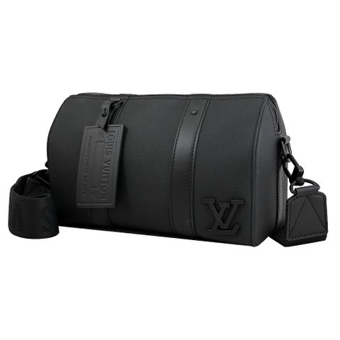 Louis Vuitton 路易威登 LV M59255 CITY KEEPALL 質感粒紋小牛皮斜背波士頓包 現貨