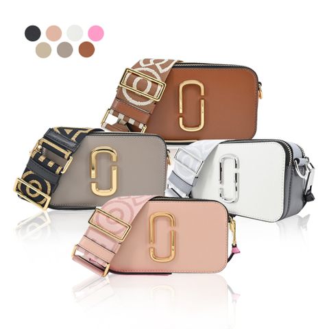 【MARC JACOBS 馬克賈伯】SNAPSHOT 防刮撞色雙層斜背/相機包(多色選)