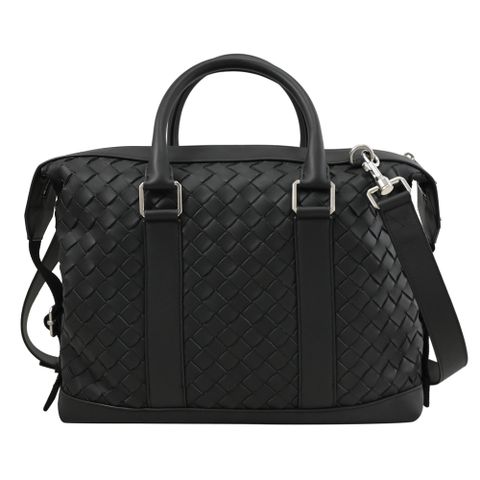 BOTTEGA VENETA 679899 經典編織牛皮大容量兩用公事包.藍黑