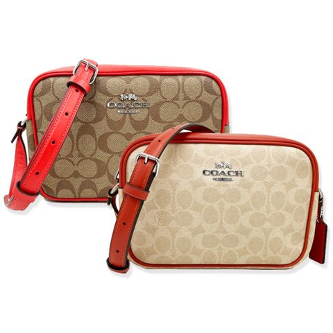 【COACH】經典LOGO斜背包/相機包(多色供選)