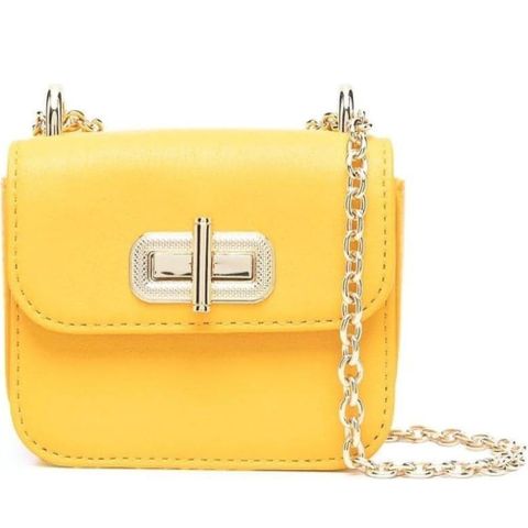 TOMMY HILFIGER MICRO TURNLOCK 斜跨包 黃色女款包包