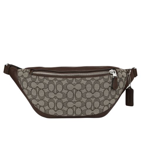 COACH Warren CC Logo 緹花布及皮革腰包/胸口包(橡木/楓樹棕) CT815 SVS8S