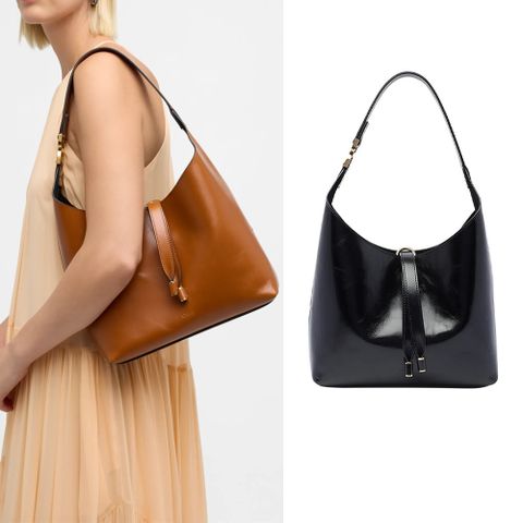 Chloe Marcie 亮面小牛皮Hobo流浪包(任選)