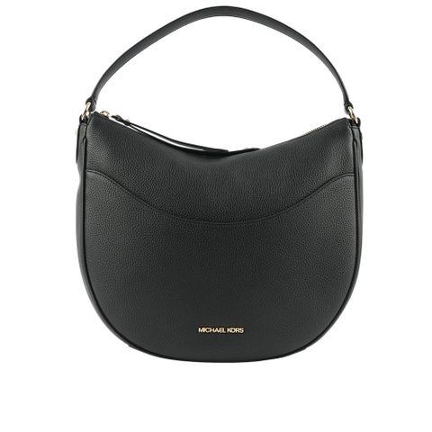 Michael Kors Dover 金字荔枝皮革半月形大款肩背包(黑色) 35R4G4DL9L BLACK