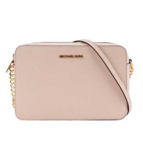 Michael Kors 金字logo方形鏈帶斜背包(粉色) 35T8GTTC9L PWDBLUSH