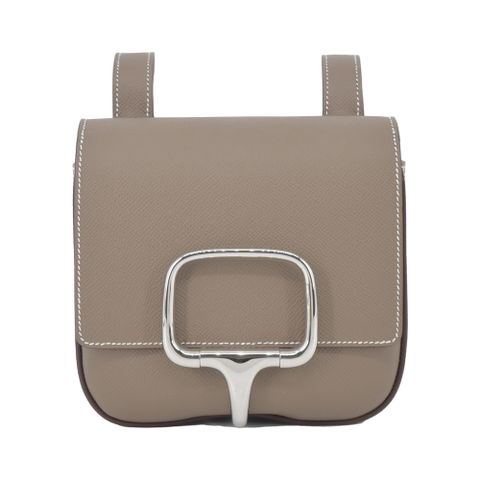Hermes 愛馬仕 Della Cavalleria mini bag Epsom W刻 斜背包(18大象灰/銀釦)