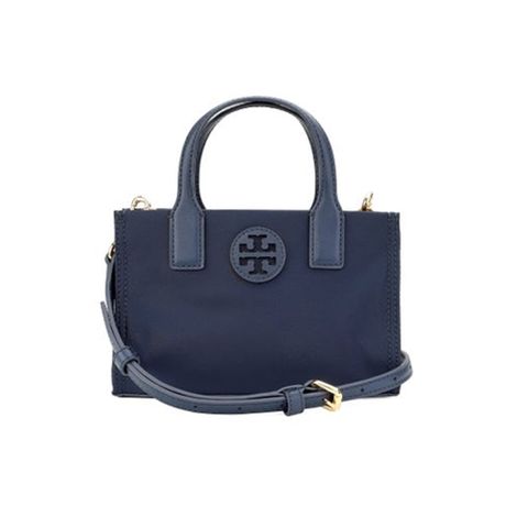 TORY BURCH Ella 尼龍迷你手提斜背托特包(海軍藍)