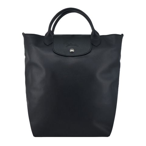 LONGCHAMP LE PLIAGE XTRA系列牛皮手提包(中/黑)