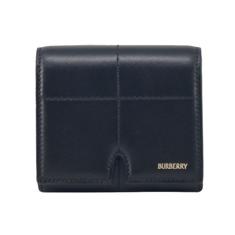 BURBERRY Snip小牛皮三折短夾(黑色)