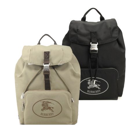 BURBERRY Orkney 翻蓋束口後背包(任選)