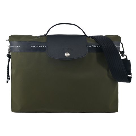 LONGCHAMP LE PLIAGE ENERGY系列再生尼龍兩用公事包(卡其綠)