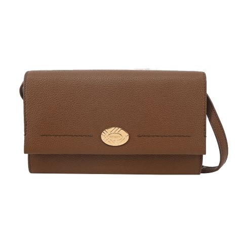 BURBERRY Cotswolds小牛皮WOC斜背包(棕色)