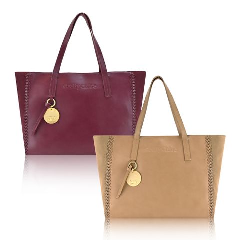 SEE BY CHLOE TILDA 麂皮拼接牛皮托特包(多色選)