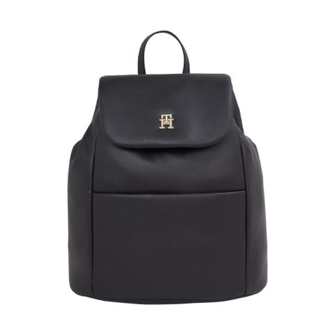 Tommy Hilfiger POPPY REFORM FLAP 雙肩後背包 黑色女包包