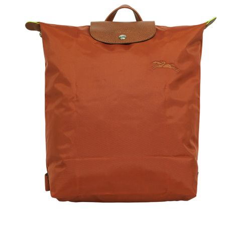LONGCHAMP Le Pliage M 再生帆布中型折疊後背包(栗子色) 10284 919 404