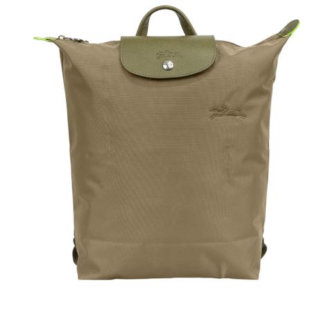 LONGCHAMP Le Pliage M 再生帆布中型折疊後背包(朝鮮薊色) 10284 919 M04