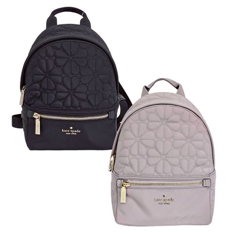 【KATE SPADE】花紋尼龍後背包 小款 多款可選(贈原廠紙袋)