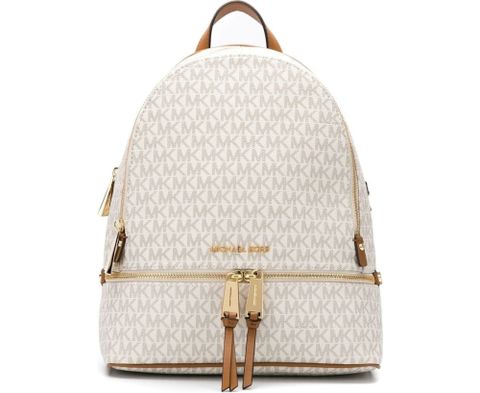 MICHAEL KORS RHEA ZIP 雙肩後背包 米白色女款包包