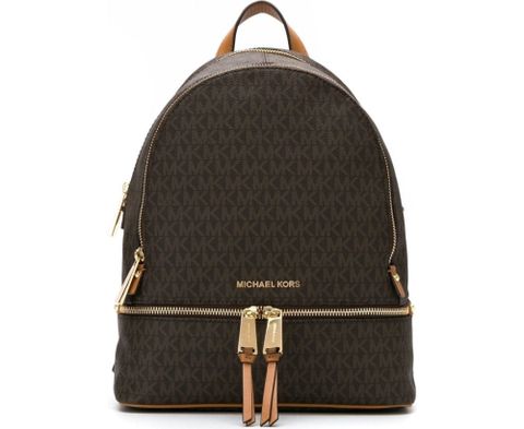 MICHAEL KORS RHEA MEDIUM LOGO 雙肩後背包 棕色女款包包