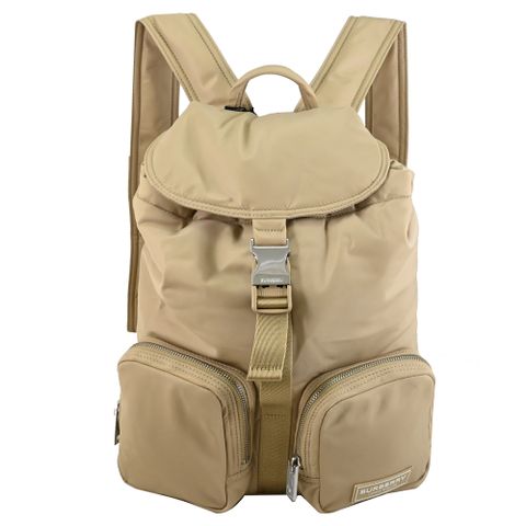 BURBERRY 8104490 Rucksack 品牌LOGO尼龍雙肩後背包.卡其