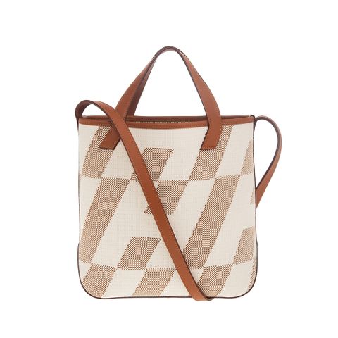 HERMES 愛馬仕 經典Cabas H en Biais 27cm 斜體H手提/斜背兩用包 (駝色)