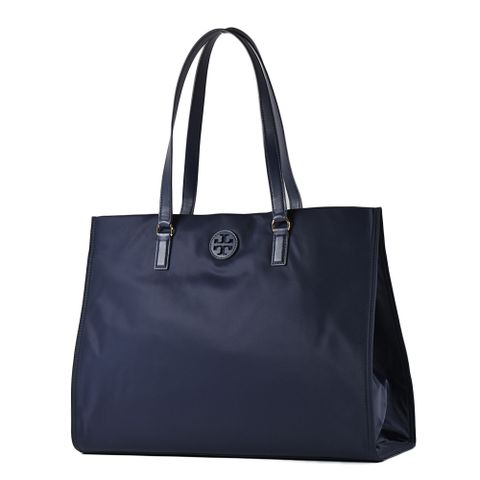 TORY BURCH ELLA 高密度尼龍釦式托特包-藍色/大