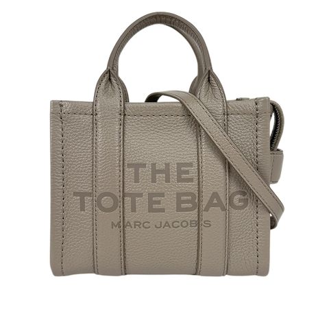 MARC JACOBS THE LEATHER TOTE 粒面皮革迷你托特包(水泥灰)