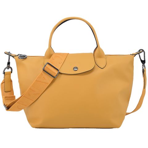 LONGCHAMP LE PLIAGE XTRA系列牛皮手提/斜背兩用水餃包(小/蜜糖)