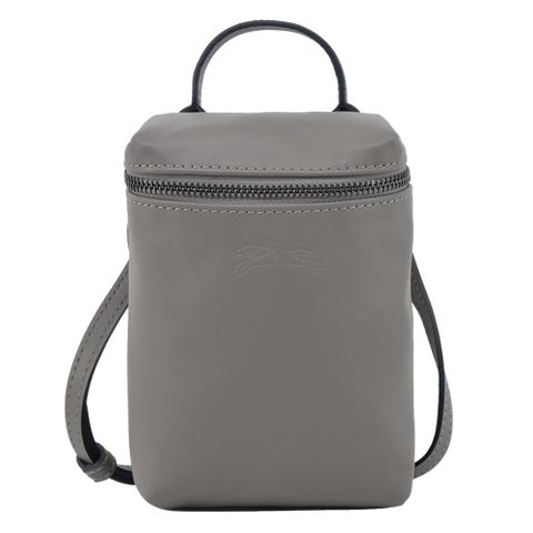 LONGCHAMP LE PLIAGE XTRA系列牛皮直式斜背包(迷你/斑鳩灰)