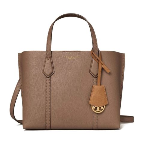 TORY BURCH PERRY TRIPLE-COMPARTMENT 托特包 CLAM SHELL 米白色女包包