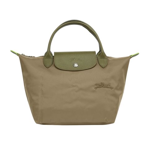 LONGCHAMP S號短把LE PLIAGE GREEN摺疊水餃包(朝鮮薊色) L1621 919 M04