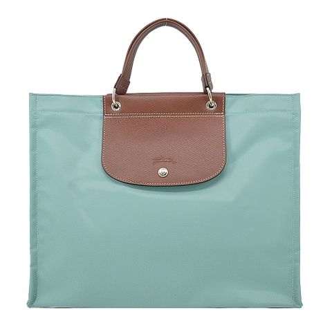 LONGCHAMP CABAS LONGCHAMP系列再生尼龍手提包(大/馬鞭草綠)
