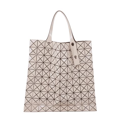 ISSEY MIYAKE 三宅一生 BAOBAOPRISM 10x10金屬漆面托特包-灰褐色