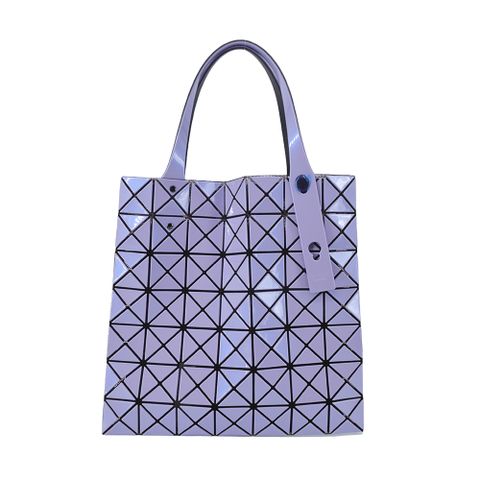 ISSEY MIYAKE 三宅一生 BAOBAOPRISM 7x7金屬漆面手提包-薰衣草紫