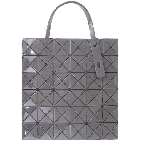 ISSEY MIYAKE 三宅一生 BAOBAO 炭灰色亮面方格6x6側肩/手提包