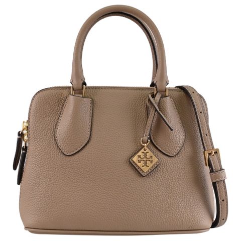 TORY BURCH 159504 簡約雙拉鍊手提兩用包.灰褐色