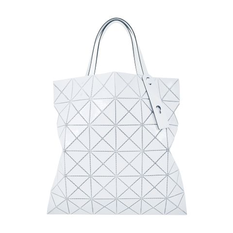 ISSEY MIYAKE 三宅一生BAOBAO  LUCENT6x6透光亮面手提包-淺灰色
