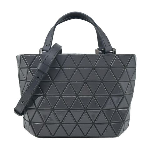 ISSEY MIYAKE 三宅一生BAOBAO CRYSTAL GLOSS手提斜背兩用包/木炭色