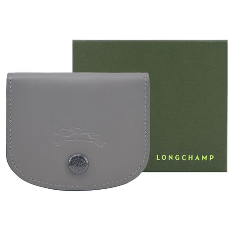 LONGCHAMP LE PLIAGE XTRA系列牛皮翻蓋名片夾(斑鳩灰)