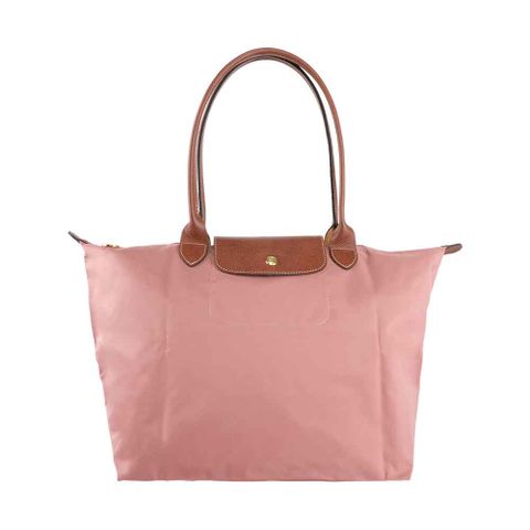 LONGCHAMP L號長把LE PLIAGE摺疊水餃包(粉紅茶色) L1899 089 P96