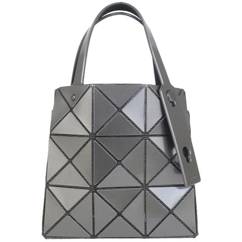 ISSEY MIYAKE 三宅一生 BAOBAO 珠光灰色方格3x3小手提包