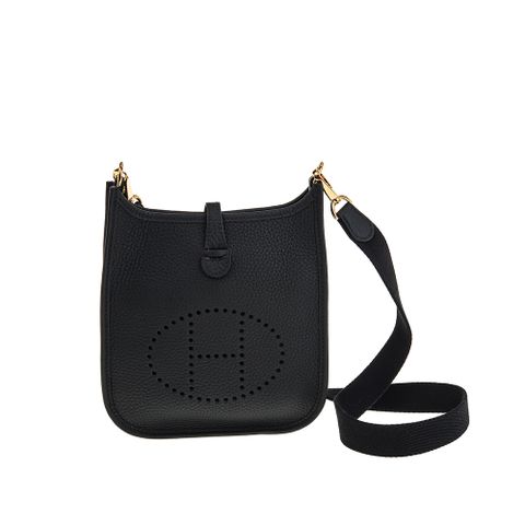 HERMES 愛馬仕 新款Evelyne 16 Amazone bag (黑色/金釦)